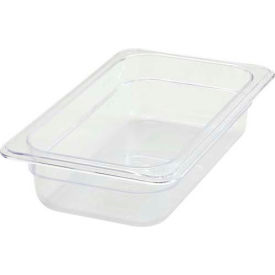 Winco  Dwl Industries Co. SP7402 Winco SP7402 1/4-Size Food Pan, 2-1/2"H, -40°F to 210°F, Polycarbonate image.