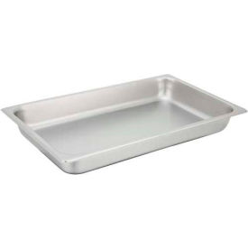 Winco  Dwl Industries Co. SPF2 Winco SPF2 Full-Size Steam Pan, 2-1/4"H, 20-3/4" L, 12-3/4" W, Stainless Steel, Standard Weight image.