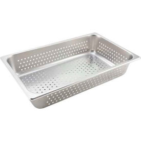 Winco  Dwl Industries Co. SPFP4 Winco SPFP4 Full-Size Perforated Food Pan, 20-3/4"L, 12-1/2"W, 4"H, Stainless Steel image.