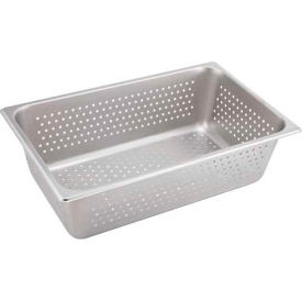 Winco  Dwl Industries Co. SPFP6 Winco SPFP6 Full-Size Perforated Food Pan, 20-3/4"L, 12-1/2"W, 6"H, Stainless Steel image.