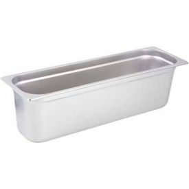 Winco  Dwl Industries Co. SPJL-6HL Winco SPJL-6HL Half-Size Long Steam Table Pan, 21"L, 6-1/2"W, 6"H, Stainless Steel, Standard Weight image.