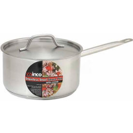 Winco  Dwl Industries Co. SSSP-10 Winco SSSP-10 Sauce Pan W/ Cover, 10 Qt image.