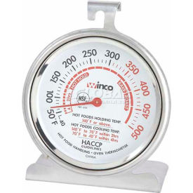 Winco  Dwl Industries Co. TMT-OV3 Winco TMT-OV3 Dial Oven Thermometer with Base and Hook image.