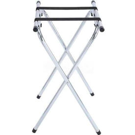 Winco  Dwl Industries Co. TSY-1A Winco TSY-1A Folding Tray Stand, 31" H, Chrome image.