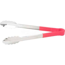 Winco  Dwl Industries Co. UTPH-12R Winco UTPH-12R Utility Tong Heat Resistant, Heat Resistant, 12"L, Red image.