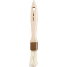 Winco  Dwl Industries Co. WFB-10 Winco WFB-10 Flat Pastry/Basting Brushes, 1"W, Wood handle image.