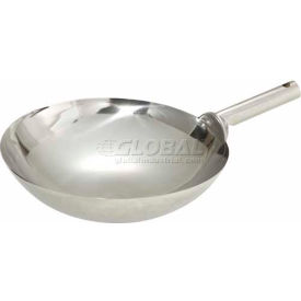 Winco  Dwl Industries Co. WOK-16W Winco WOK-16W Wok W/ Welded Handle, 16" D, Stainless Steel image.