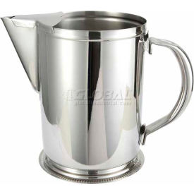 Winco  Dwl Industries Co. WPG-64 Winco WPG-64 Water Pitcher W/ Guard, 64 oz, Stainless Steel, 7"H image.