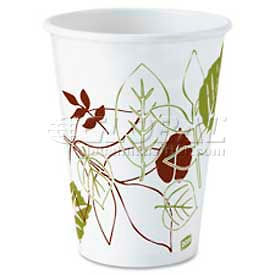 Dixie Food Service DXE2342WSPK Dixie Hot Paper Cups, 12 Oz., 25/Pack, White/Nature Design image.