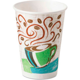Dixie Food Service DXE5342DXCT Dixie Insulated Hot Paper Cups, PerfecTouch®, 12 Oz., 500/Carton, Coffee Dreams Design image.