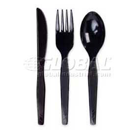 Dixie DXEFM507, Forks, Plastic, Black, 100/Box