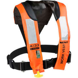 Datrex Inc. 153200-200-004-13 Kent 153200-200-004-13 A-33 In-Sight Automatic Inflatable Work Vest, Orange, Adult/Universal image.