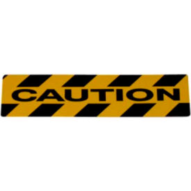 Datrex Inc. JM33606X24CAUTM Datrex 6" x 24" Nonskid Safety Track Cleat - Caution, Yellow/Black 1/Case - JM33606X24CAUTM image.