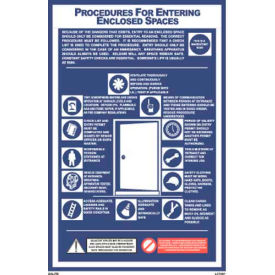 Datrex Inc. Lc1007G Datrex Procedures for Entering Enclosed Spaces Poster 1/Case - Lc1007G image.
