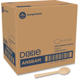 Dixie® Mediumweight Spoons Bamboo Light Golden 100/Pack 10 Packs/Carton