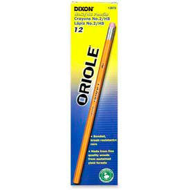 Dixon Ticonderoga 12872 Dixon® Oriole HB #2 Pencil, Nontoxic, Yellow Barrel, Dozen image.