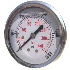 Dynamic Fluid Components, Inc CF1P-004D Dynamic 2 1/2 " Fluid Glycerine Filled Pressure Gage Center Back 60 PSI image.