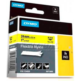 Dymo Corporation 1734525 Rhino 1" Yellow Flexible Nylon Labels image.