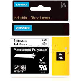 Dymo Corporation 1805442 Rhino 1/4" White Permanent Poly Labels image.