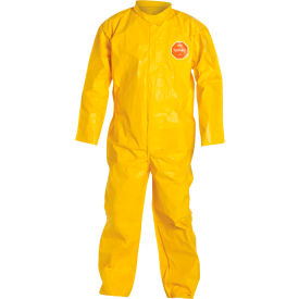 DUPONT SPECIALTY PRODUCTS USA LLC QC120BYLLG001200 DuPont™ Tychem® 2000, Coverall, Front Zipper, Bound Seams, Yellow, LG, 12/Qty image.