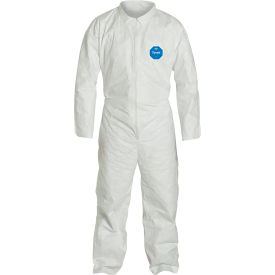 DUPONT SPECIALTY PRODUCTS USA LLC TY120SWHLG002500 DuPont™ Tyvek® 400, Coverall,Serged Seams, Open Wrist & Ankles, White, LG, 25/Qty image.