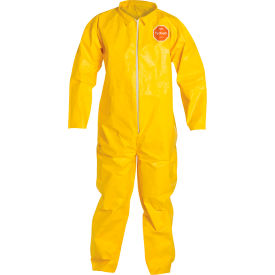 DUPONT SPECIALTY PRODUCTS USA LLC QC120SYLMD001200 DuPont™ Tychem® 2000 Coverall, Front Zipper, Serged Seams, Yellow, MD, 12/Qty image.