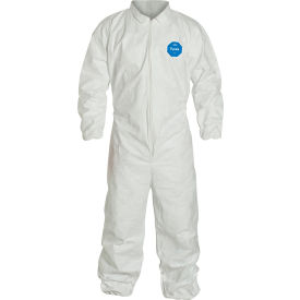 DUPONT SPECIALTY PRODUCTS USA LLC TY125SWHMD002500 DuPont™ Tyvek® 400 Coverall,  Elastic Wrist & Ankle, Stormflap, White, MD, 25/Qty image.