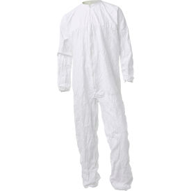 DUPONT SPECIALTY PRODUCTS USA LLC IC253BWH2X00250B DuPont™ Tyvek® IsoClean® Coverall, Bound Seams, Elastic Wrists & Ankles, White, 2X image.