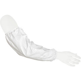 DUPONT SPECIALTY PRODUCTS USA LLC IC501BWH0001000B DuPont™ Tyvek® IsoClean® Sleeve, Bound Seams, Elastic at Both Ends, 18" Long, White image.