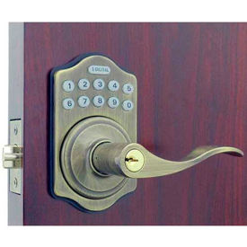 LockeyUSA E-985-R-ABZ Lockey Electronic Digital Door Lock E-985R Lever Lock, Antique Bronze image.