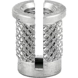 E-Z Lok E-Z Press M8-1.25 Threaded Insert For Plastic Reverse Slot SS 9/16"Long 