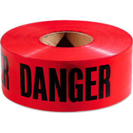 Milwaukee Electric Tool Corp. 77-1004 Empire® Barricade Tape, 3" x 1000, Red, Danger image.