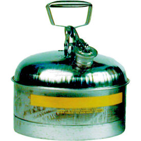 Justrite Safety Group 1313 Eagle Type I Stainless Safety Can - 2.5 Gallons, 1313 image.