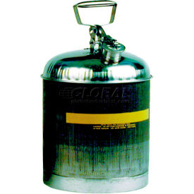 Justrite Safety Group 1315 Eagle Type I Stainless Safety Can - 5 Gallons, 1315 image.