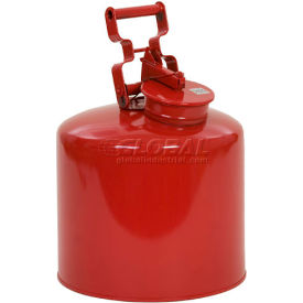 Justrite Safety Group 1425 Eagle Disposal Can Galvanized - Red - 5 Gallons, 1425 image.