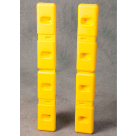 Justrite Safety Group 1726 Eagle HDPE Wall Protector, Yellow, 6"W x 42"L x 2"D (Set of 2), 1726 image.