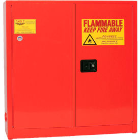 Justrite Safety Group 1975XRED Eagle Paint/Ink Safety Cabinet with Self Close - 24 Gallon Red image.