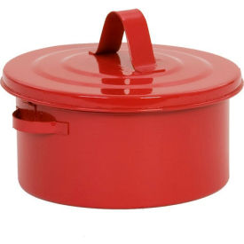 Justrite Safety Group B602 Eagle Mfg Red Metal Bench Can, 2 Quart Capacity image.