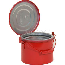Justrite Safety Group B604 Eagle Bench Can - Metal - Red - 4 qt. image.