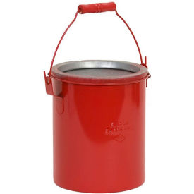 Justrite Safety Group B606 Eagle Bench Can - Metal - Red - 6 qt. image.