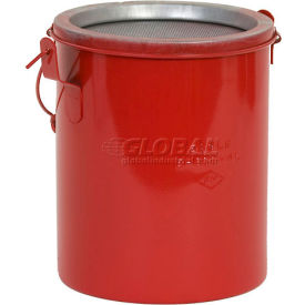 Justrite Safety Group B606NL Eagle Bench Can without lid - Metal - Red - 6 qt. image.