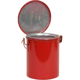 Justrite Safety Group B608 Eagle Bench Can - Metal - Red - 8 qt. image.