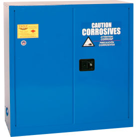 Justrite Safety Group CRA30X Eagle Acid & Corrosive Cabinet with Sliding Self Close - 30 Gallon image.