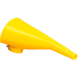 Justrite Safety Group F15FUN Eagle 10" Polyethylene Funnel for Metal Type I Cans - Yellow, F15FUN image.