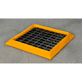 Justrite Safety Group T8101G Eagle 1 Drum SpillNEST™ Utility Tray T8101G with Grate 32-1/4" x 32-1/4" x 3" - 10 Gallon Cap. image.