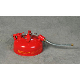 JUSTRITE SAFETY GROUP U211S Eagle Type II Safety Can with 7/8" O.D. Flex Spout - 1 Gallon - Red image.