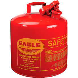 JUSTRITE SAFETY GROUP UI50S Eagle Type I Safety Can - 5 Gallons - Red image.