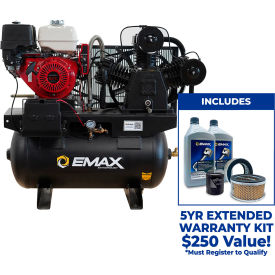 EMAX® Honda Gas Driven Air Compressor with Electric Start 13 HP 30 Gallon 12V 