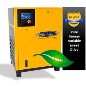 Emax Compressor ERV0100001 EMAX ERV0100001, 10HP Rotary Screw Compressor Tankless, 145 PSI, 45 CFM, 1PH 208/230V image.