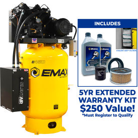 EMAX® Two-Stage Stationary Compressor 10 HP 120 Gallon Vertical 230V 1-Phase 